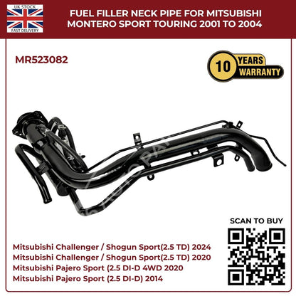 Fuel Filler Neck Pipe for Mitsubishi Montero Sport 2001–2004 | MR523082 Petrol Filler Tube