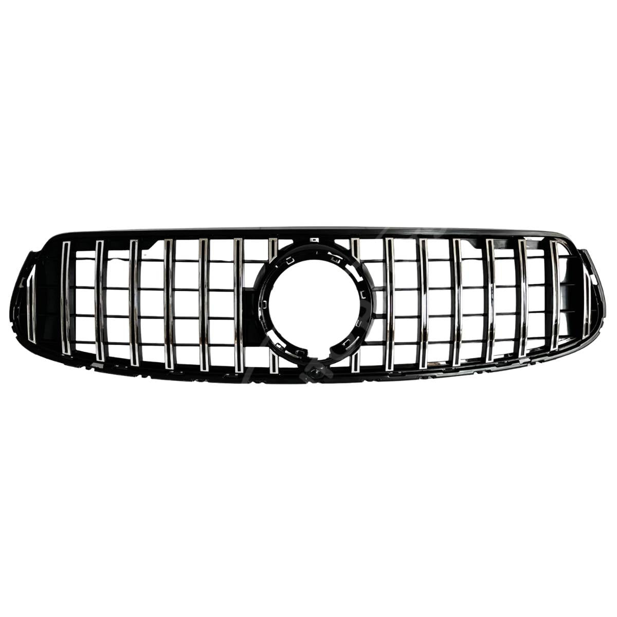 Front Bumper Chrome Slats GT Sport Grille | Fits 2019–2023 Mercedes-Benz GLC-Class W253/C253 Coupe GLC300 & GLC43 (Facelift)
