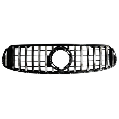 Front Bumper Chrome Slats GT Sport Grille | Fits 2019–2023 Mercedes-Benz GLC-Class W253/C253 Coupe GLC300 & GLC43 (Facelift)