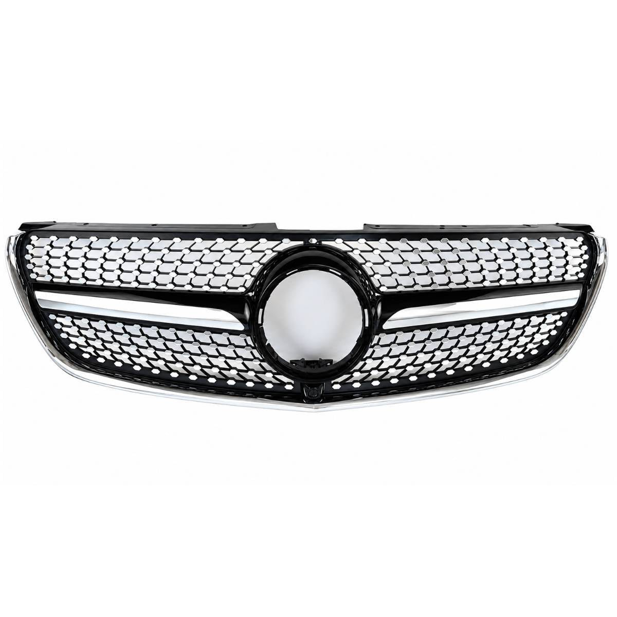 For Mercedes V-Class W447 V250 220 MPV Compatible front Bumper Diamond Black Grille 2015-22