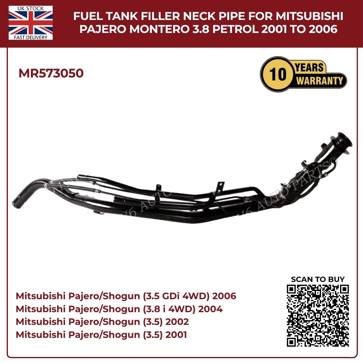 Fuel Tank Filler Neck Pipe for Mitsubishi Pajero/Montero 3.8L Petrol (2001–2006) – Direct Fit Replacement