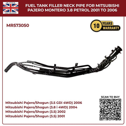 Fuel Tank Filler Neck Pipe for Mitsubishi Pajero/Montero 3.8L Petrol (2001–2006) – Direct Fit Replacement