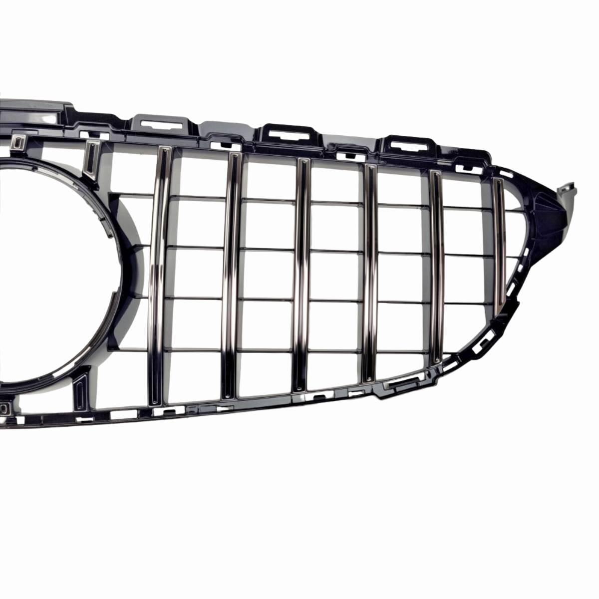 Mercedes-Benz C-Class C205 GT Panamericana Front Radiator Grille (2015–2018, Chrome, No Camera Hole)
