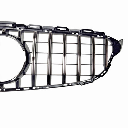 Mercedes-Benz C-Class C205 GT Panamericana Front Radiator Grille (2015–2018, Chrome, No Camera Hole)