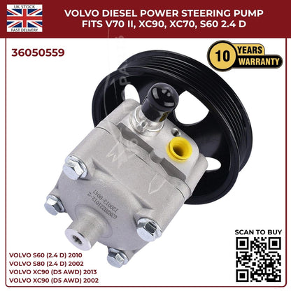 Image of replacement power steering pump OE 36050559 for Volvo V70 II