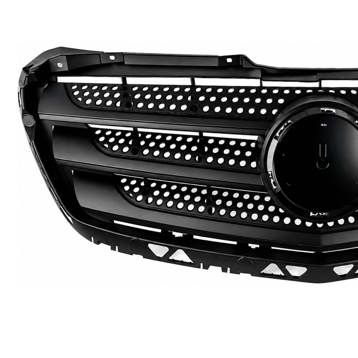 Front Bumper Radiator Grille for Mercedes-Benz Sprinter W906 319 CDI Van / Bus / Chassis Cab (2013–2017 Facelift) – Black, No Emblem