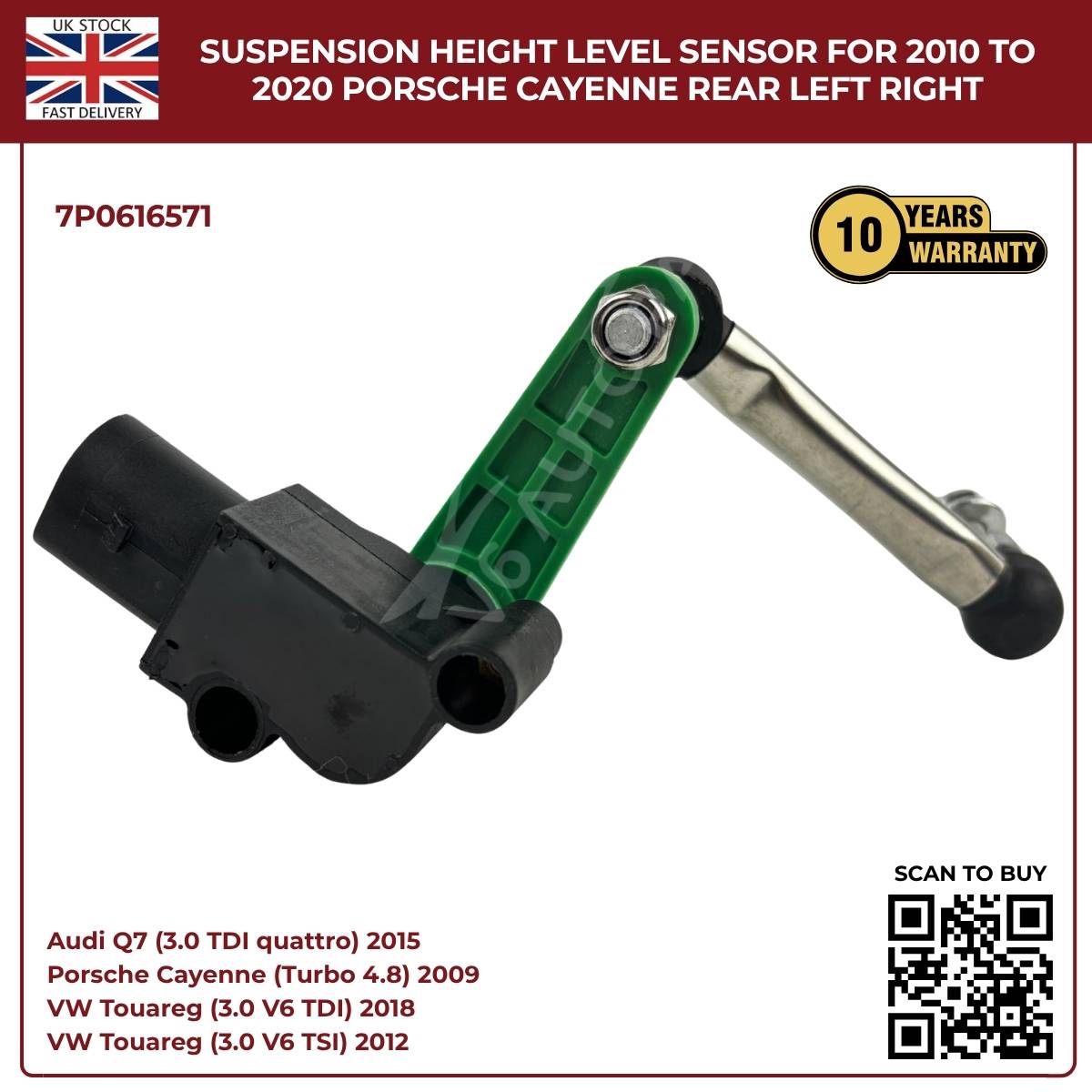 Suspension Height Level Sensor – Rear Left/Right | Porsche Cayenne (2010–2020)