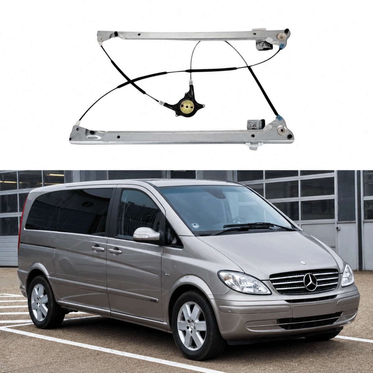 Image of OE Quality Front Right Window Regulator for Mercedes Vito W639 A 639 720 01 46