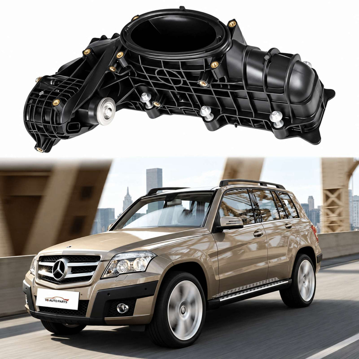 Image of Mercedes OM651 intake manifold and actuator, part number A6510905737