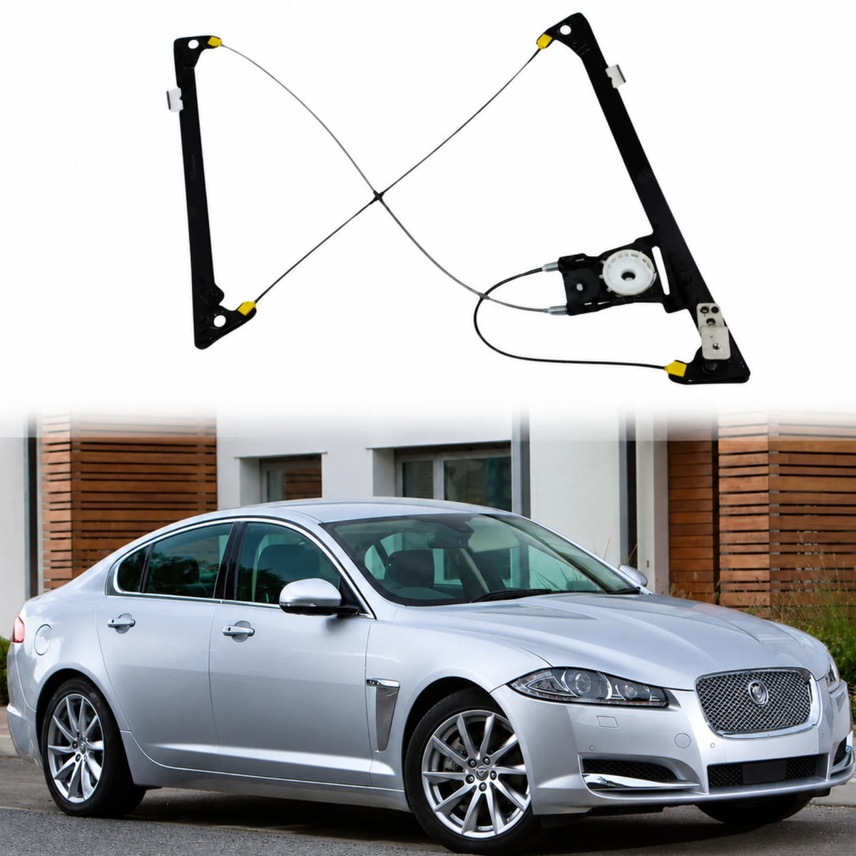 Image of OE Quality Front Right Window Regulator for Jaguar XF X250 C2Z31200