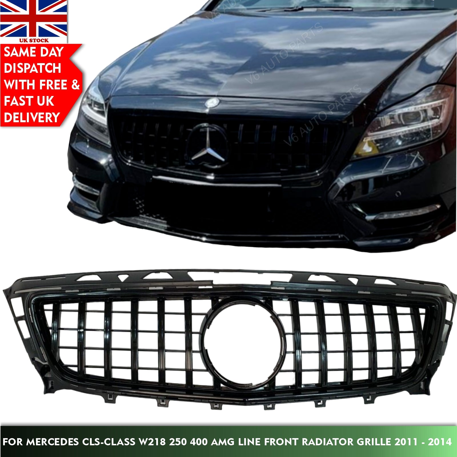 For Mercedes CLS-Class C218 CLS400 Front Bumper Grille AMG Sport 2011-2014 Coupe