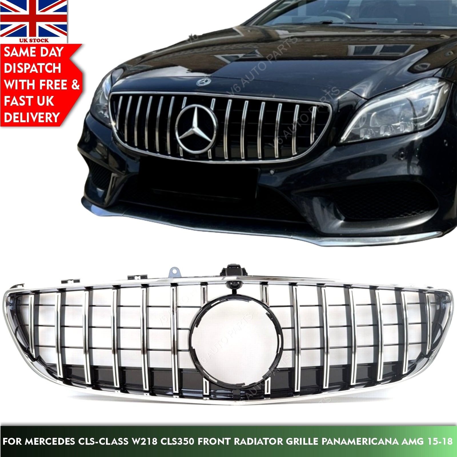 For Mercedes CLS-Class C218 CLS320 350 Front Bumper Grille Panamericana GT 15-18