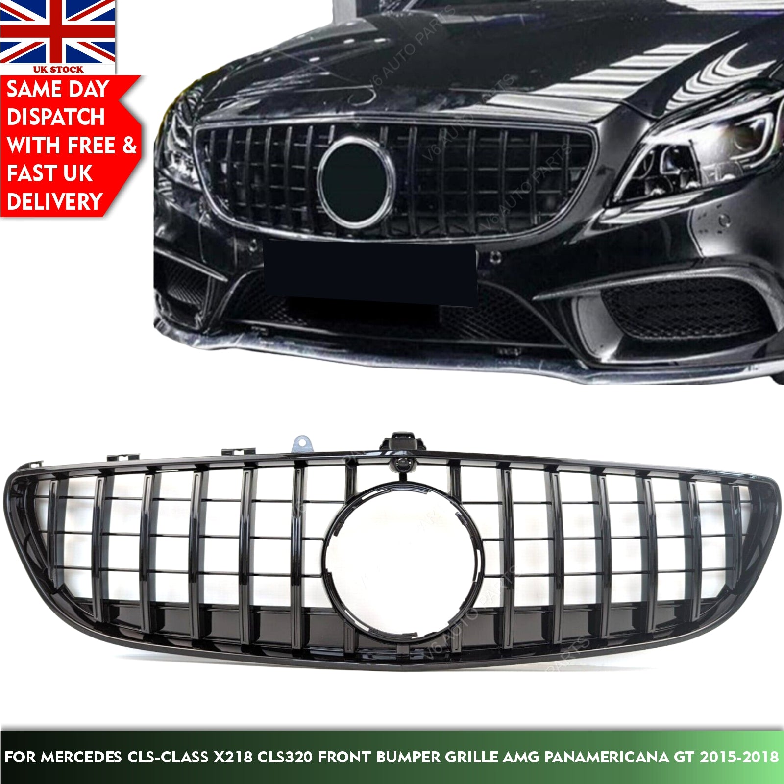 For Mercedes CLS-Class C218 CLS350 400 Front Bumper Grille Panamericana GT 15-18