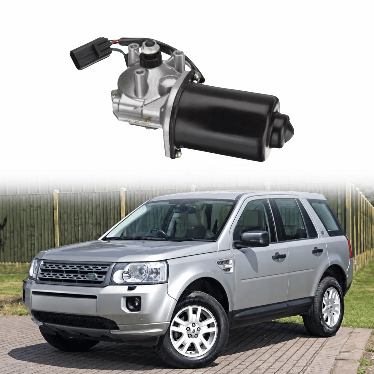 image of front windshield wiper motor replacement for Land Rover Freelander 1 right hand drive part number DLB101532