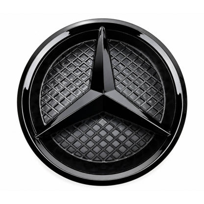Front Grille Emblem Badge Black Star Logo for Mercedes C250 B, E220, CLA, SLK, R, M-Class