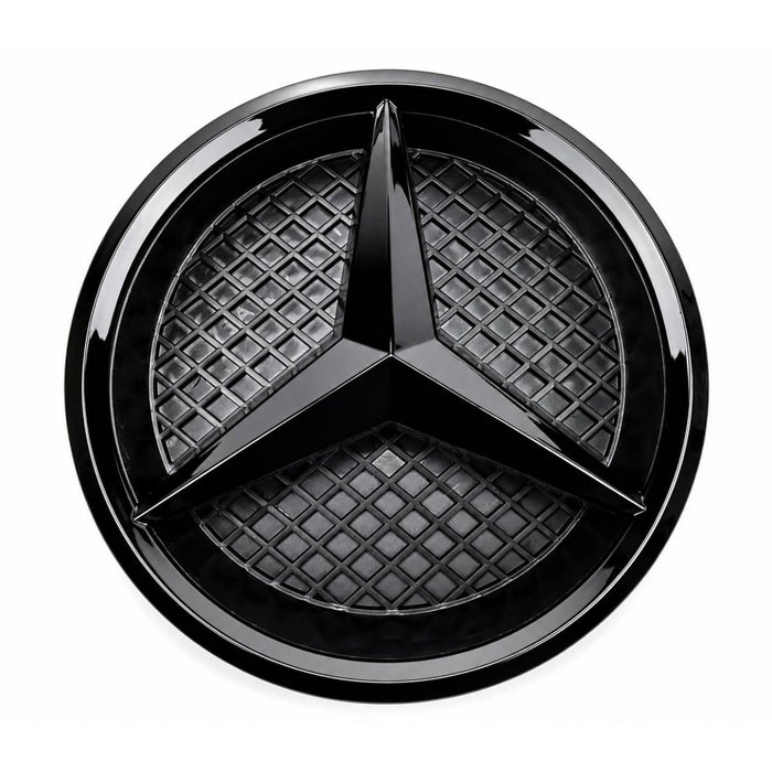 Front Grille Emblem Badge Black Star Logo for Mercedes C250 B, E220, CLA, SLK, R, M-Class