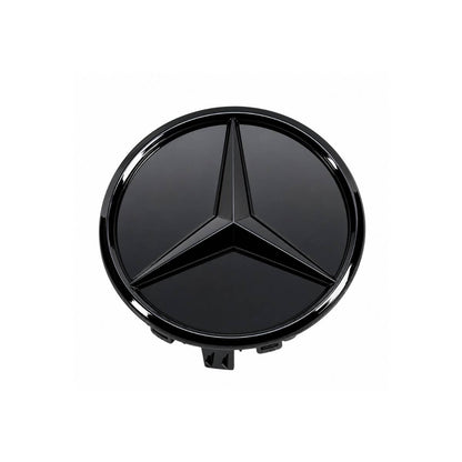 Mercedes-Benz Front Grille Emblem – Black 3D Flat Star Badge (A220, E250, CLA, S, C, B-Class)