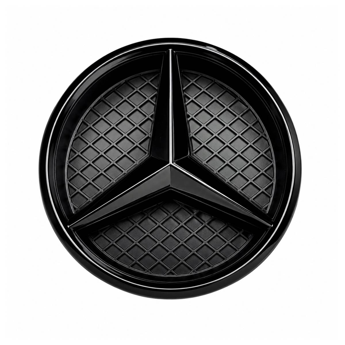 For Mercedes-Benz A-Class W177 Front Grille Black Star Emblem Badge (2018–2021 Hatchback & Sedan)