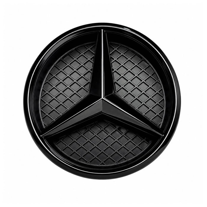 For Mercedes-Benz A-Class W177 Front Grille Black Star Emblem Badge (2018–2021 Hatchback & Sedan)