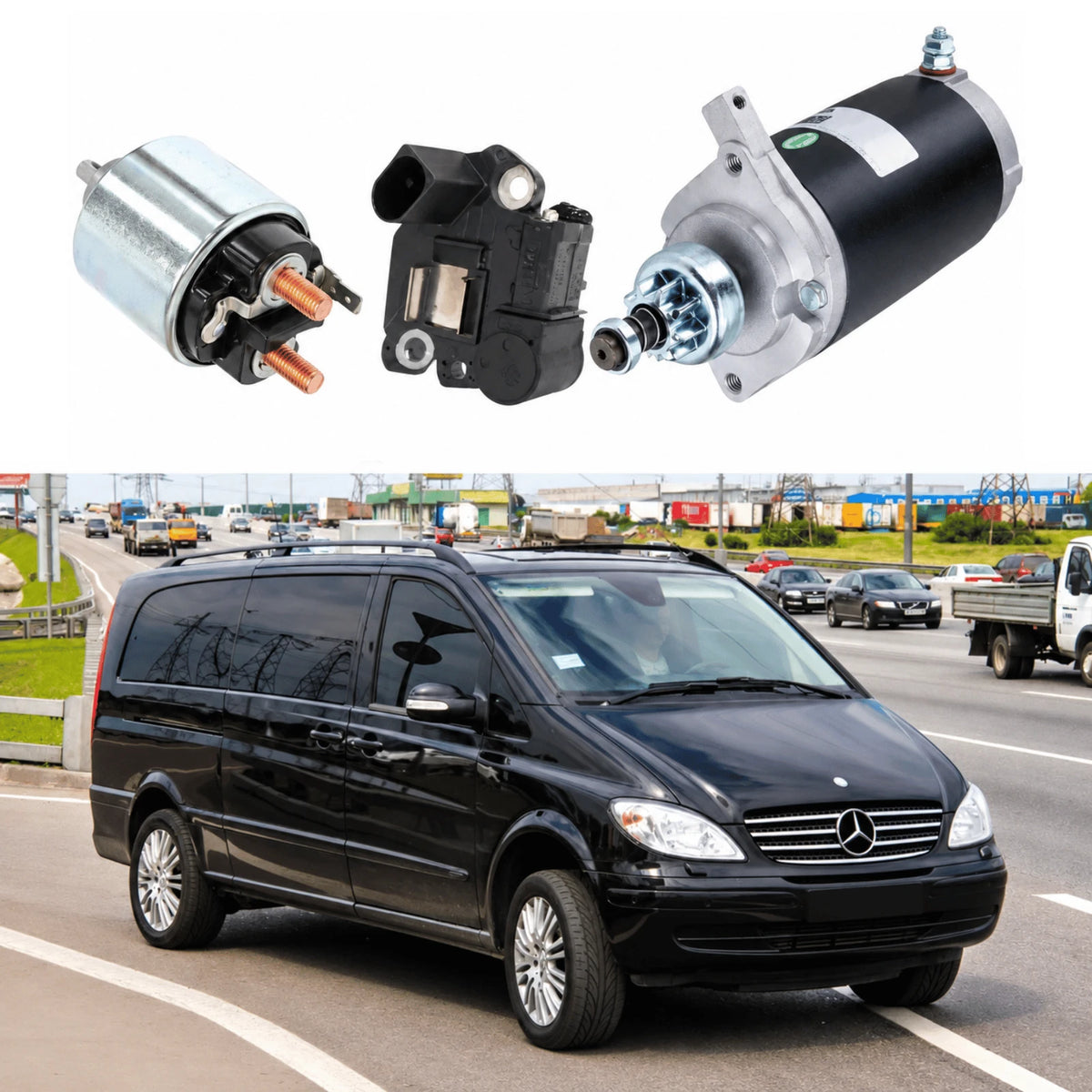image of Mercedes Vito Mixto Viano Sprinter Alternator Regulator Replacement F00MA45301