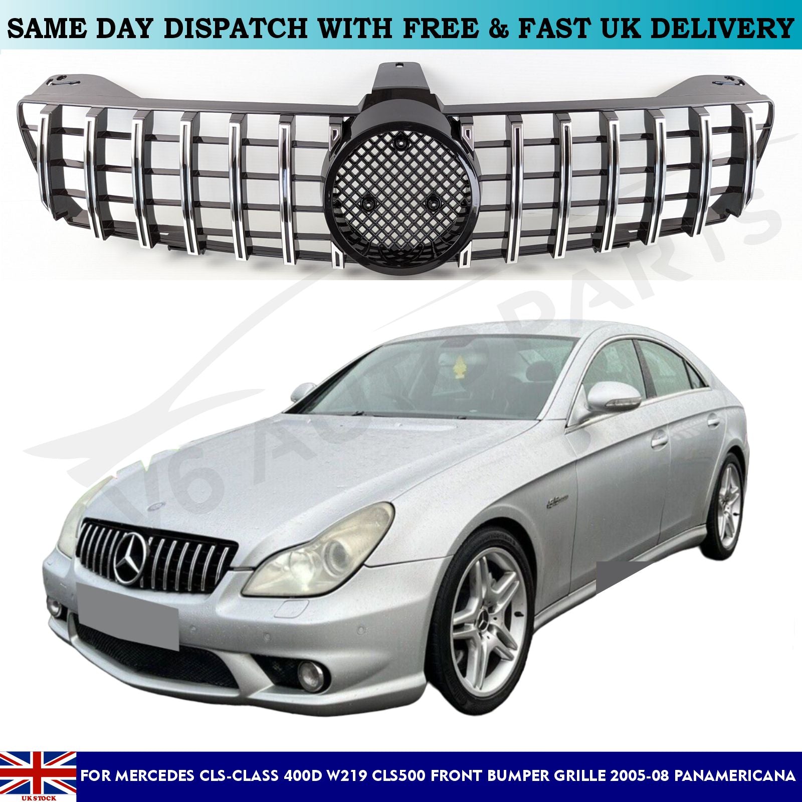 For Mercedes CLS-Class W219 CLS300d front Bumper Panamericana Grille 2005-08 GT