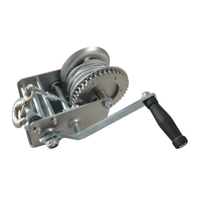 image of 2 Gear Heavy Duty Hand Winch with Steel Cable HW3500-2G-SC