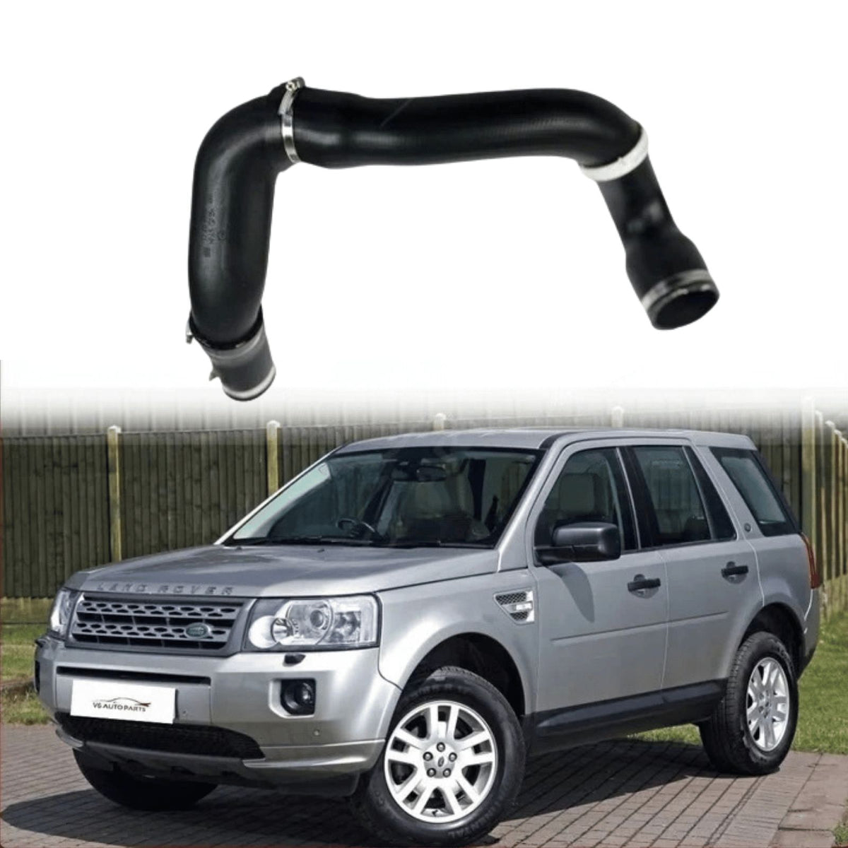 Image of Land Rover Freelander 2 turbo intercooler hose, part number LR002589