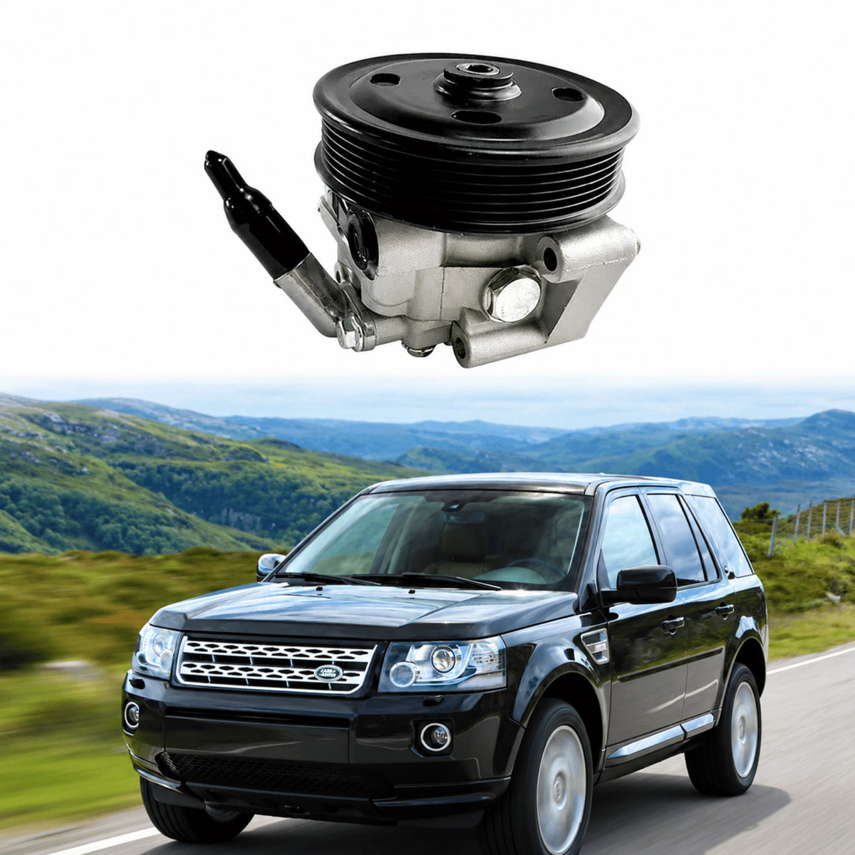 Image of replacement PAS pump OEM LR005658 for Land Rover Freelander 2