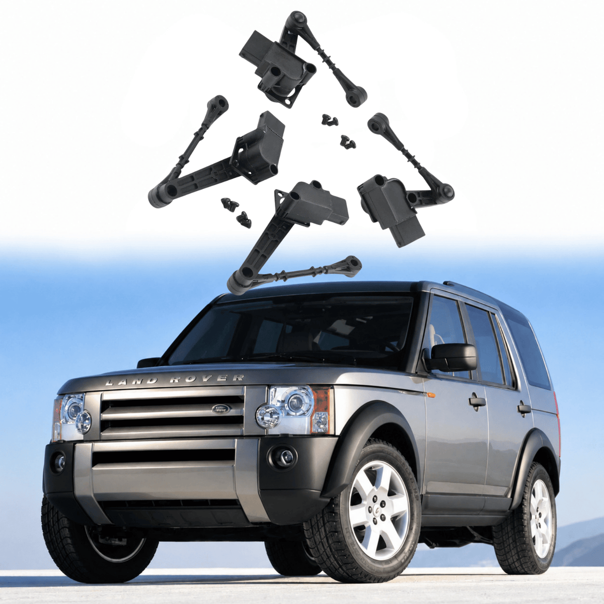 Image of air suspension height sensor set for Land Rover Discovery 3 2004 to 2009