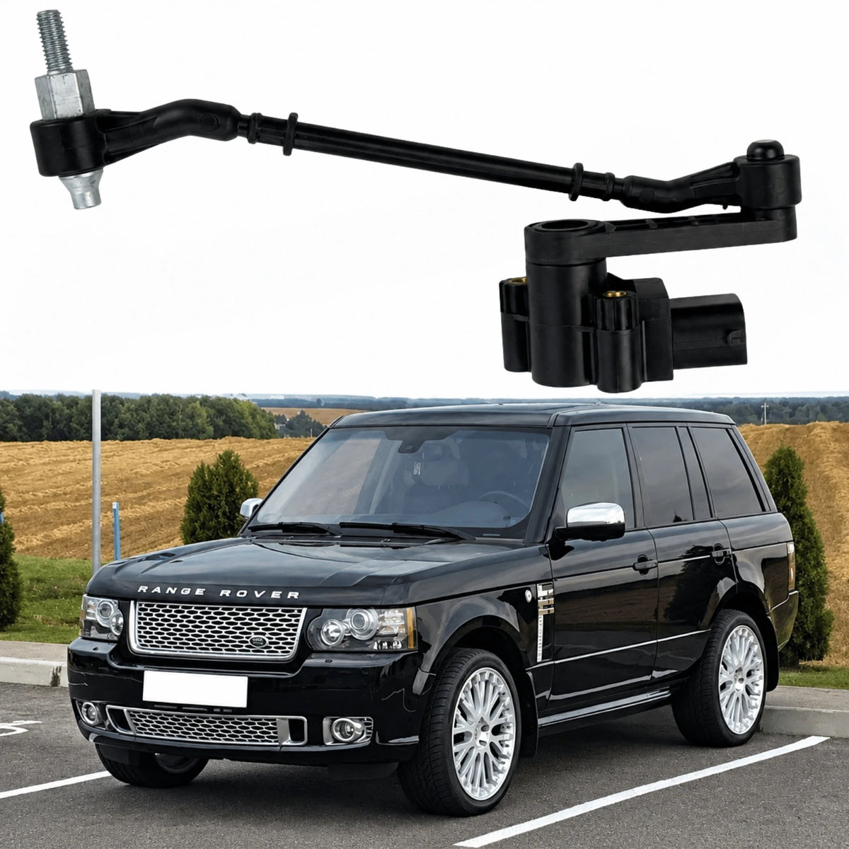 Image of front headlight levelling sensor pair for Range Rover Vogue 2010-2012