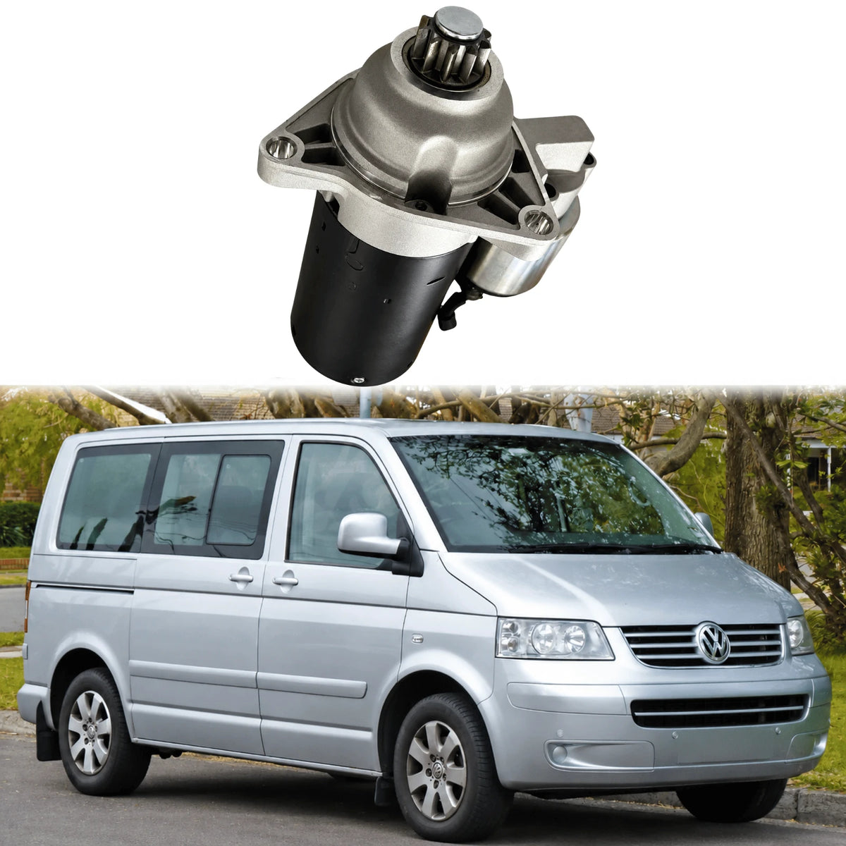 image of Volkswagen Transporter T4 2.4 2.5 Starter Motor Replacement LRT00133