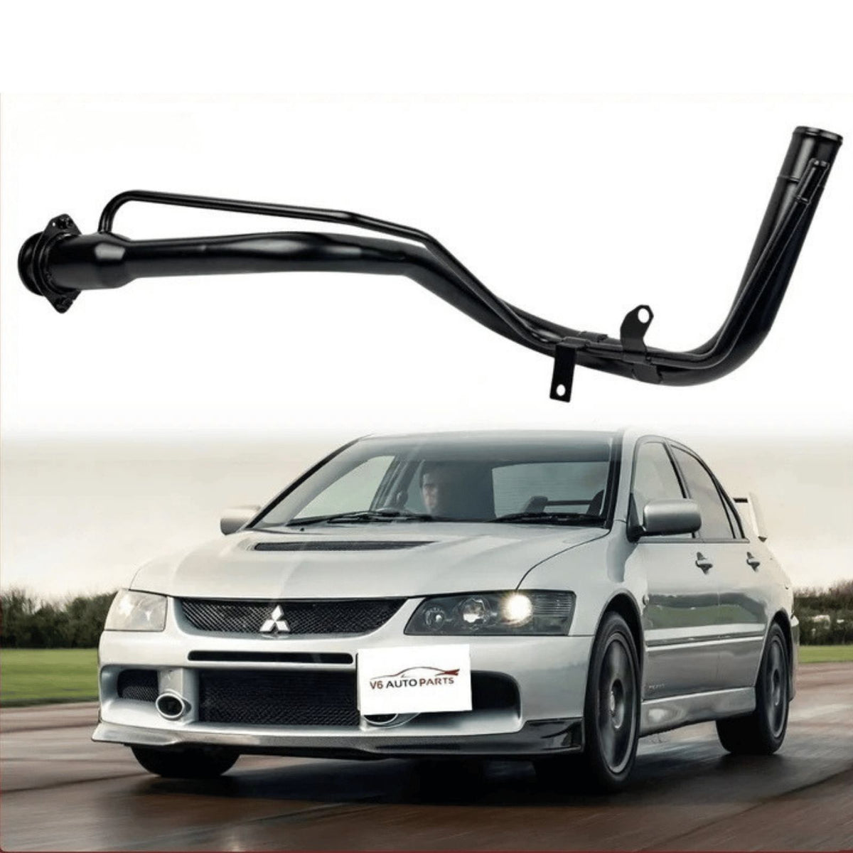 Image of Mitsubishi Lancer Evo fuel filler neck pipe, part number MR573029