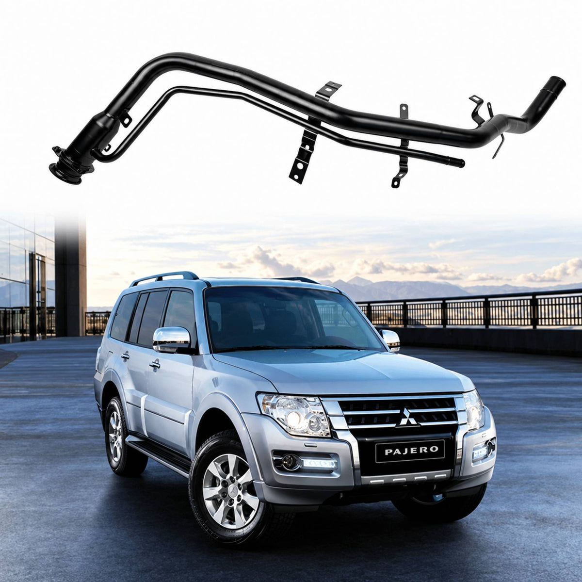 Image of MR959776 fuel tank filler neck for Mitsubishi Shogun Mk4 3.8L V6
