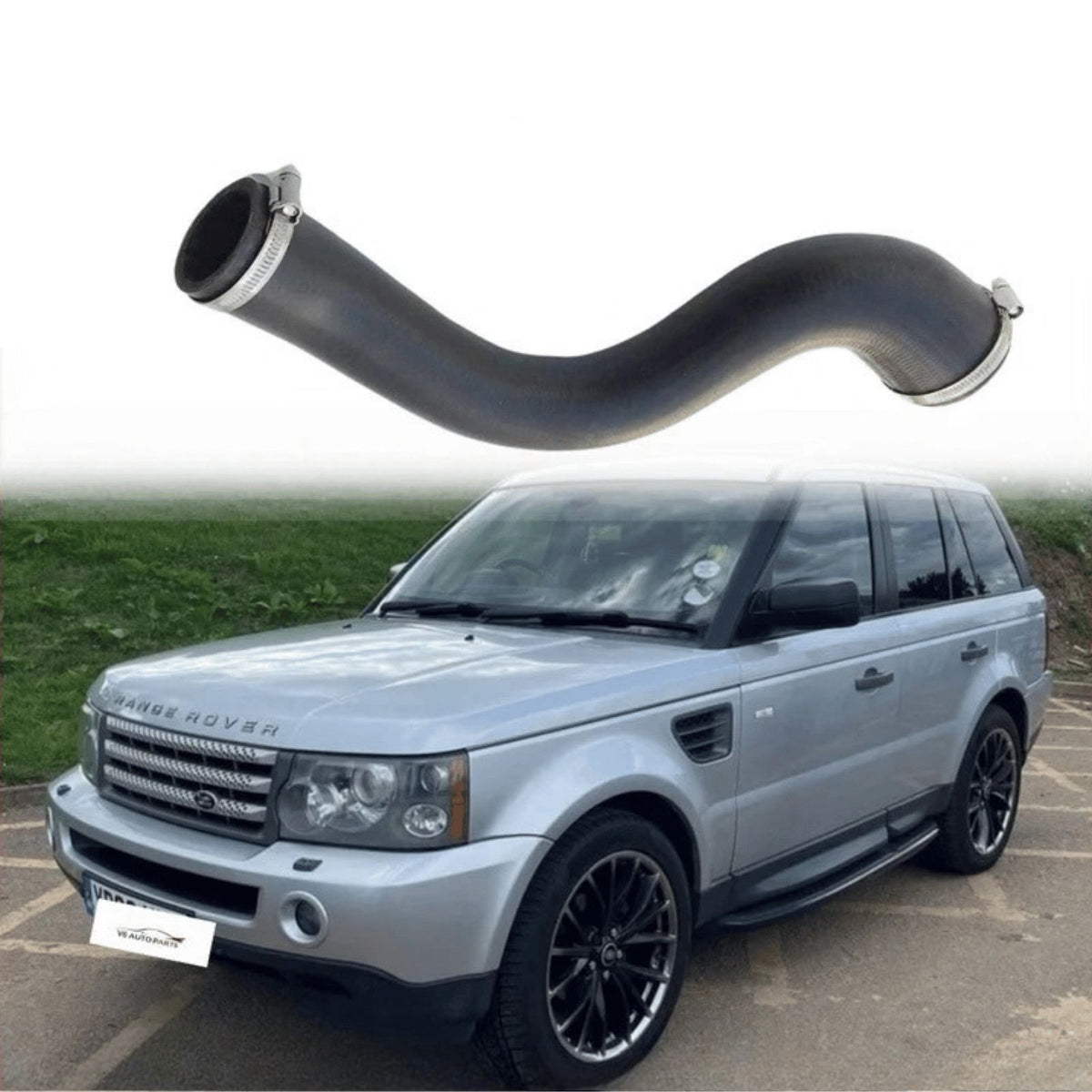 Image of PNH500510 right upper front turbo hose for Range Rover L322 3.6 TDV8