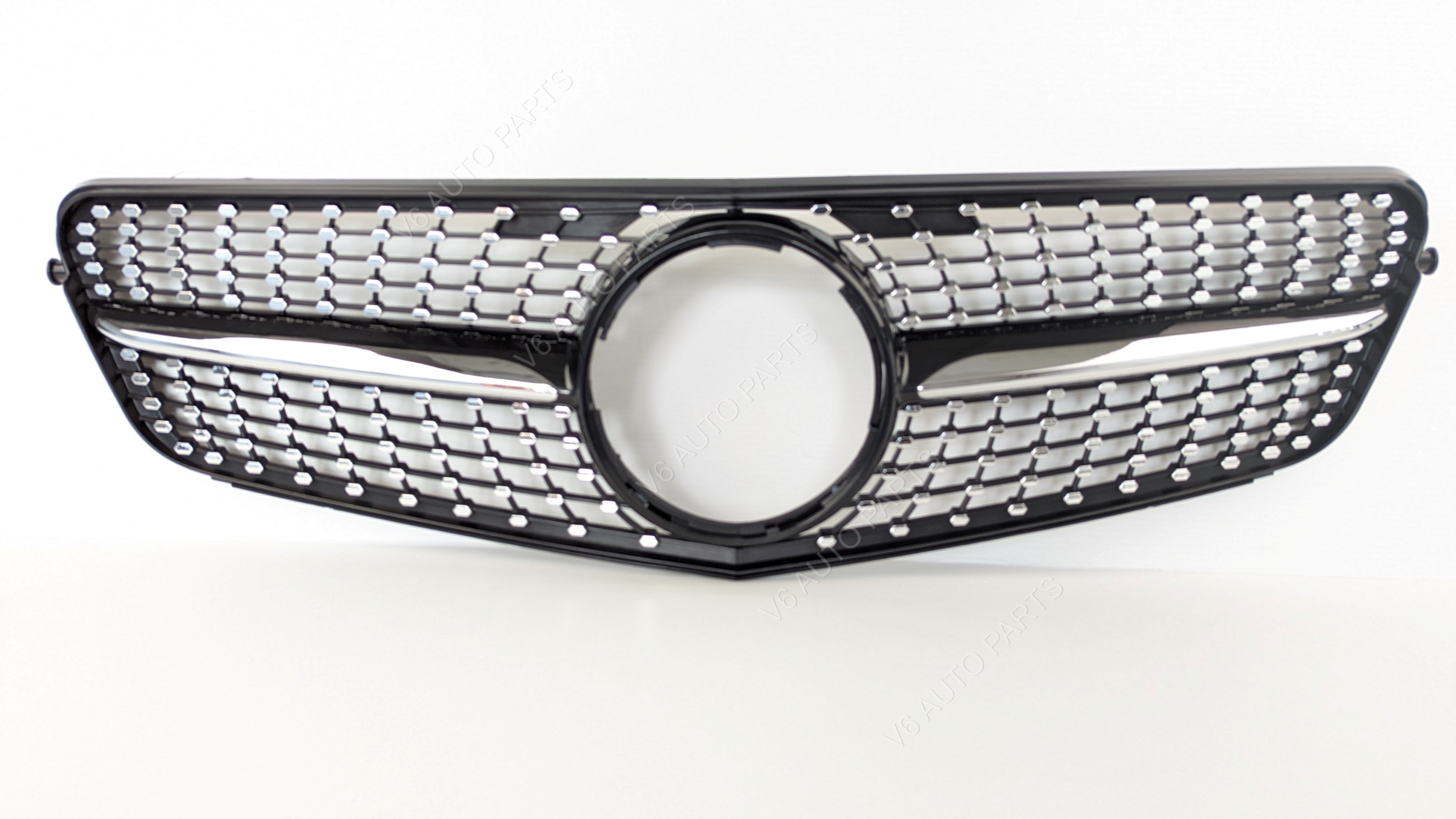 For Mercedes C-Class S204 Grill Front Bumper Grille 2007-2014 C220 Coupe Diamond
