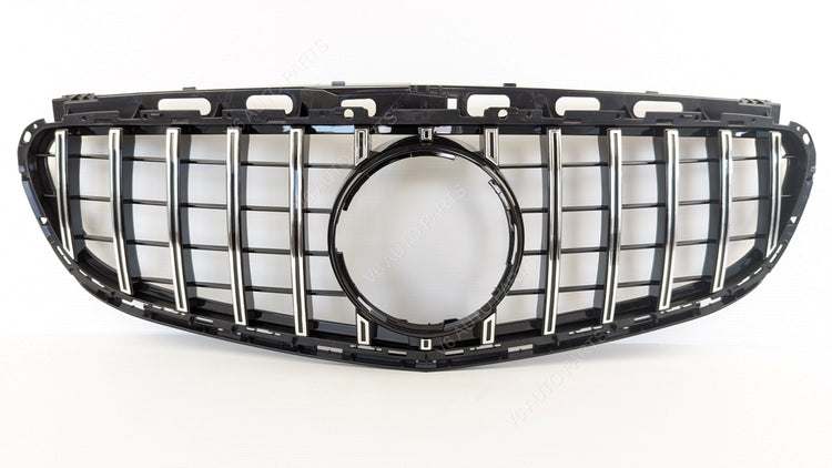 Sleek black grille designed for Mercedes S Class E500 E550 Front Bumper.