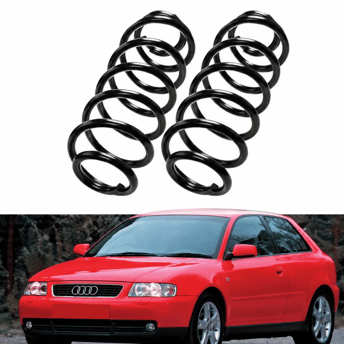 Image of 2x rear coil springs for Audi A3 2003-2013 hatchback