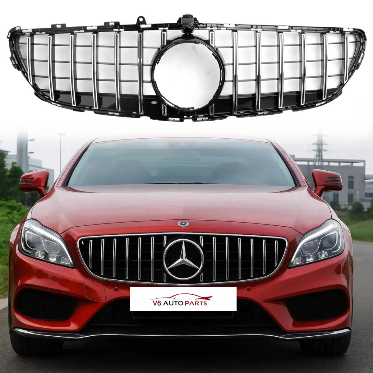 Kühlergrill vorne für Mercedes CLS-Klasse 2015–2018 W218 Panamericana AMG GT 