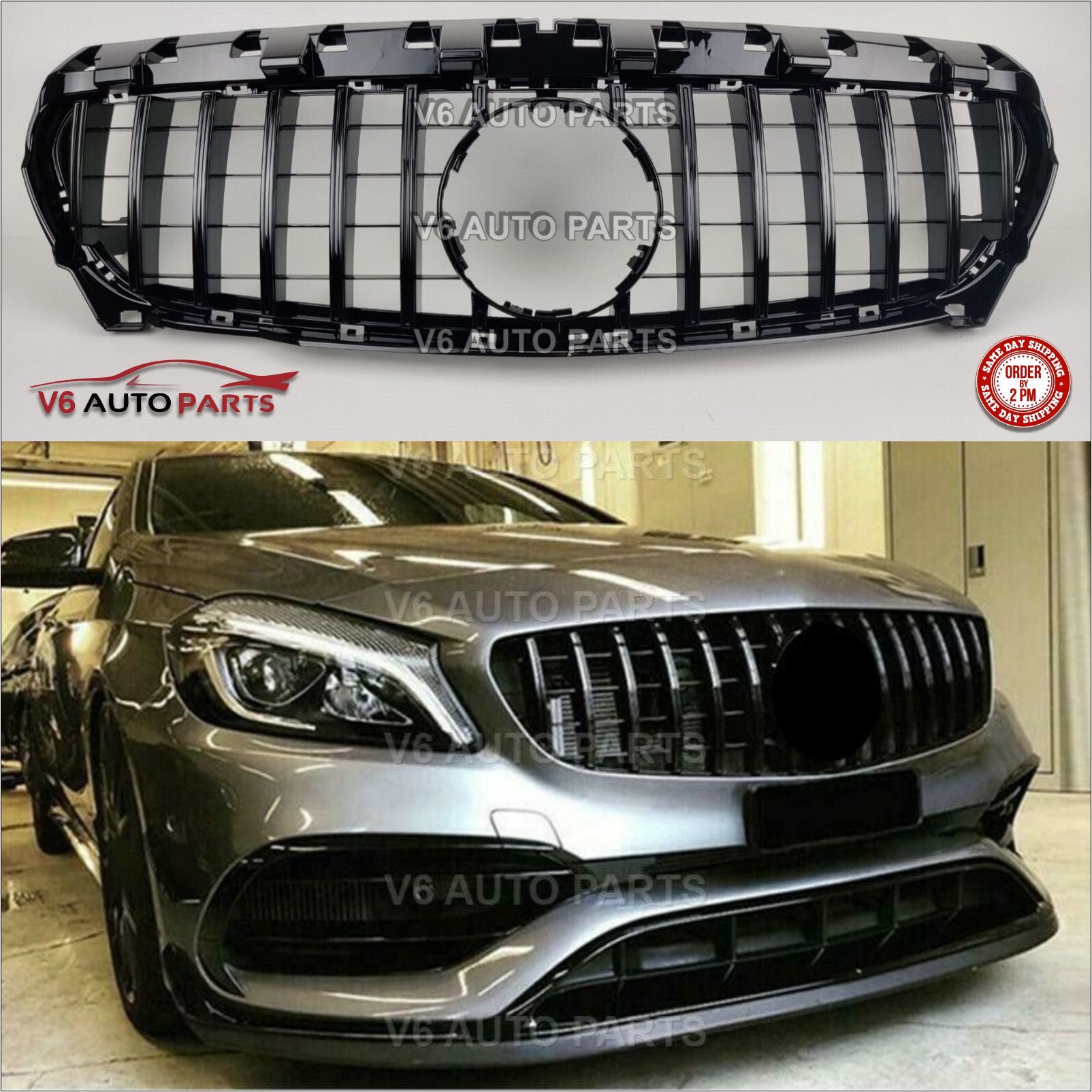 For Mercedes CLA-Class W117 CLA250 Front Radiator Grille 2013-17 Panamericana GT