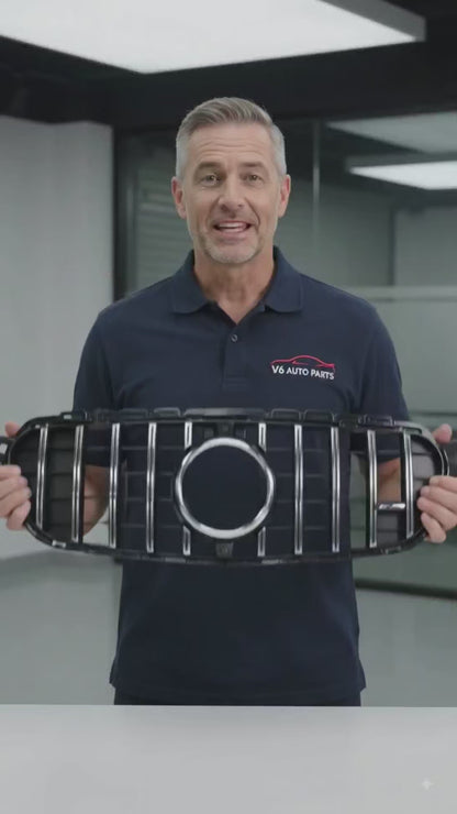 Mercedes‑Benz C‑Class C205 Coupe GT‑R Panamericana Front Radiator Grille (2015‑2018, With Camera Hole)