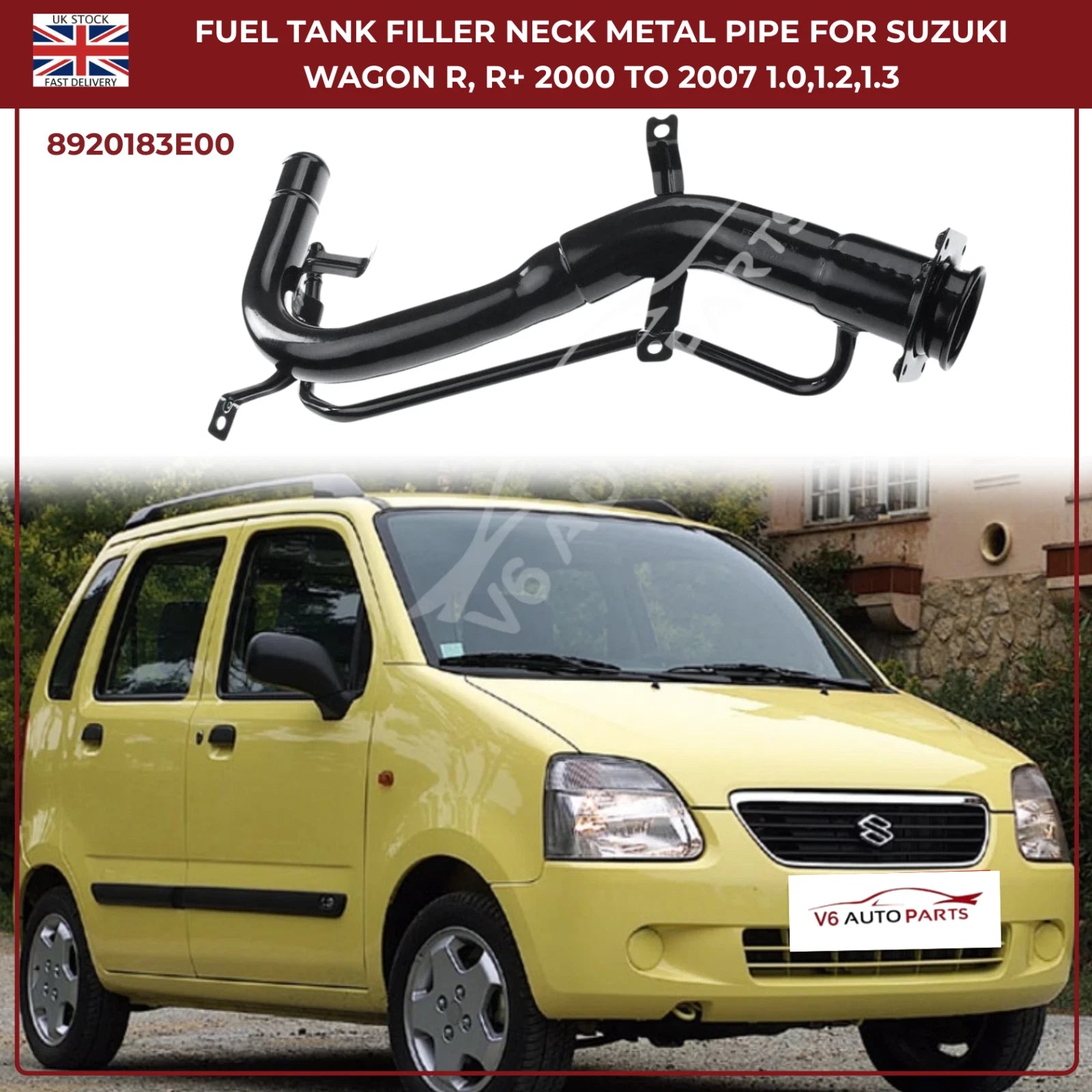 Fuel Tank Filler Neck Pipe 89201‑83E00 – Suzuki Wagon R / Wagon R+ (2000–2007) & Vauxhall Agila Mk I (2000–2008) Petrol FWD/AWD