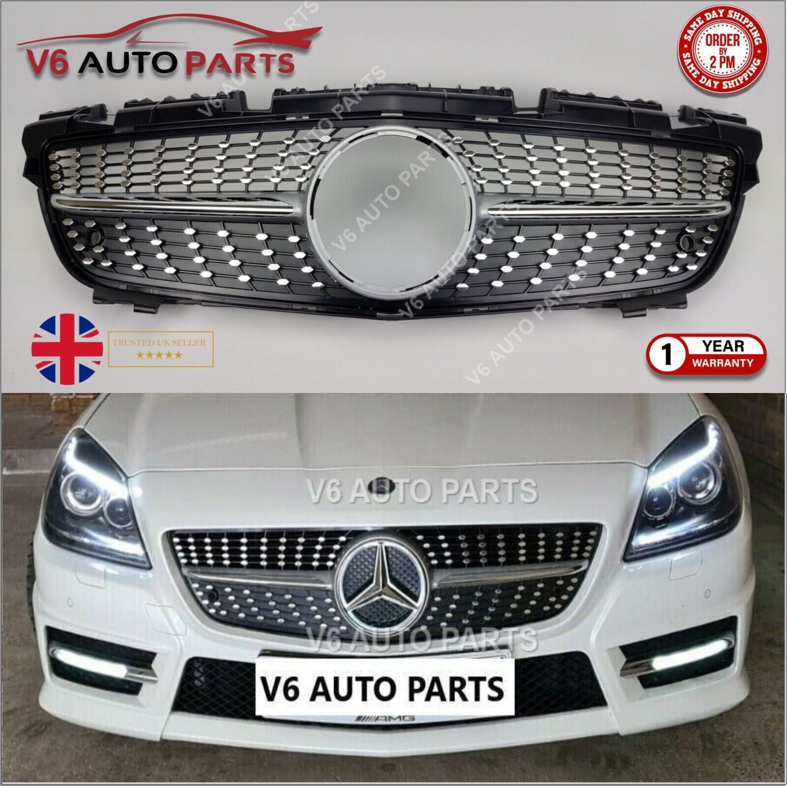 Kühlergrill vorne für Mercedes SLK-Klasse R172 SLK55 200 Diamond 2011–2016