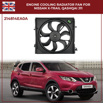 Genuine OEM Radiator Cooling Fan 214814BE0B / 214814EB0A – Fits Nissan Qashqai J11 & X‑Trail