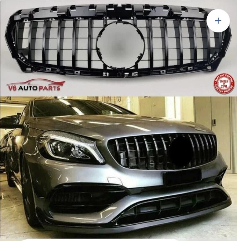 For Mercedes CLA‑Class X117 CLA350 Panamericana GT Front Bumper Grille (2013–2017 Pre‑Facelift AMG Style)