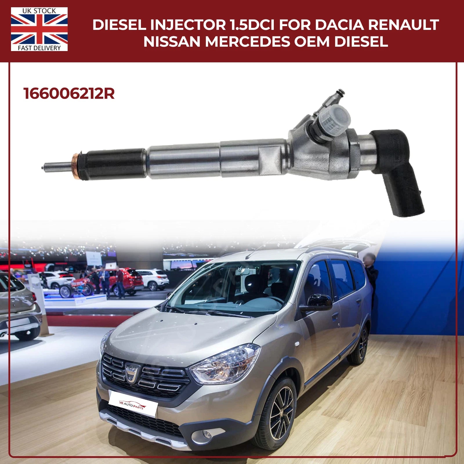 Diesel Injector 166006212R | 1.5 dCi OEM Replacement for Dacia Renault Nissan Mercedes – Fast Dispatch UK