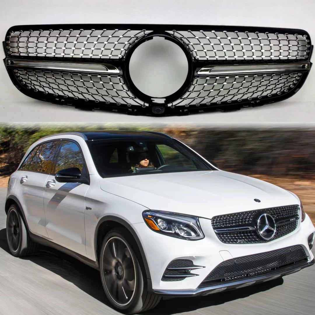 For Mercedes‑Benz GLC‑Class X253/Coupe Front Bumper Grille – Fits GLC400 & GLC450 (2015–2019 AMG Style Upgrade)