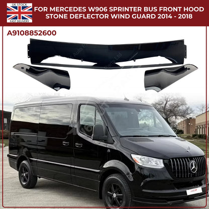 Mercedes Sprinter W906 Bus Front Hood Stone Deflector Wind Guard 2014–2018 | Bonnet Protector