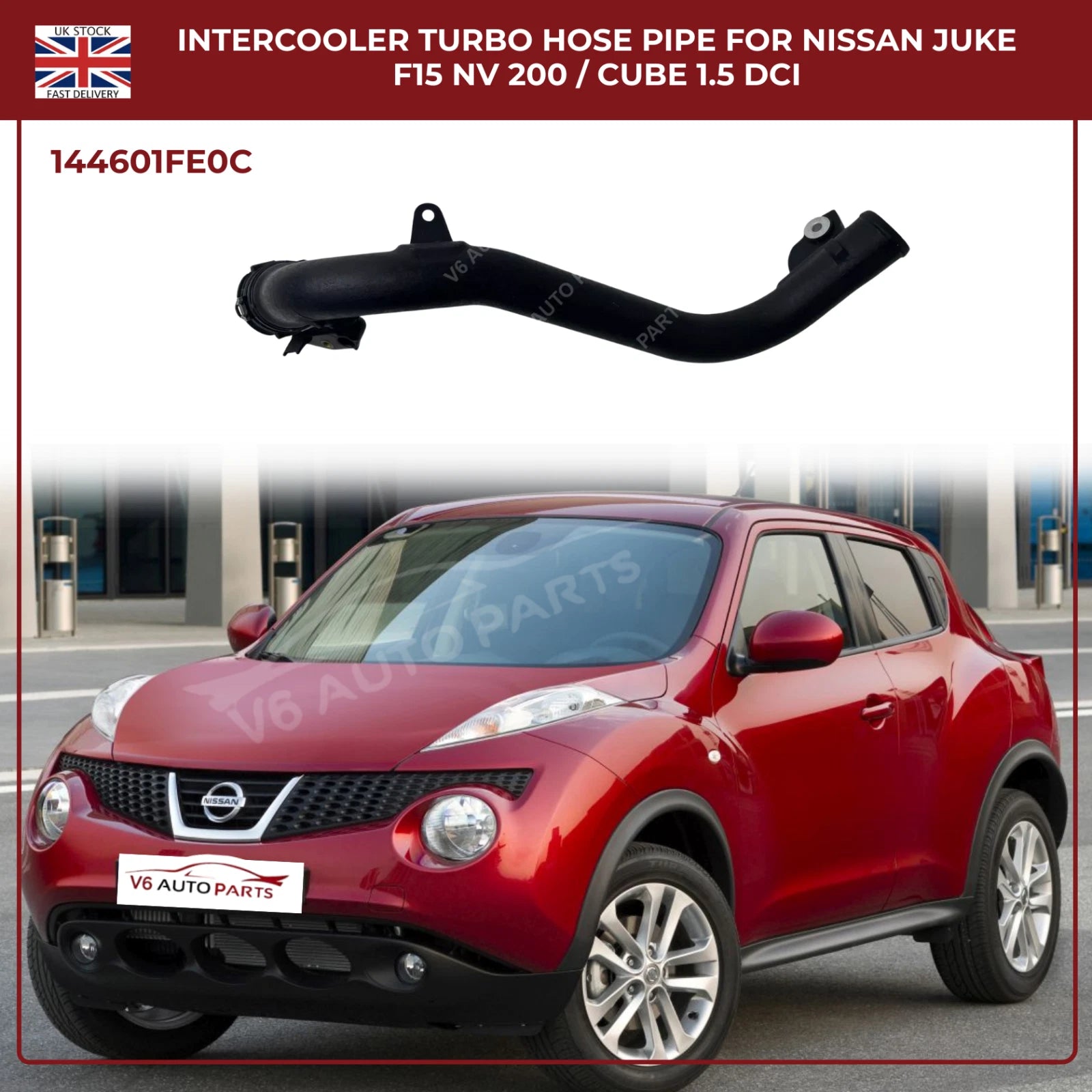 Turbo Intercooler Hose Pipe – Nissan Juke F15, NV200 Van & Evalia 1.5 DCI (144601FE0C Replacement)