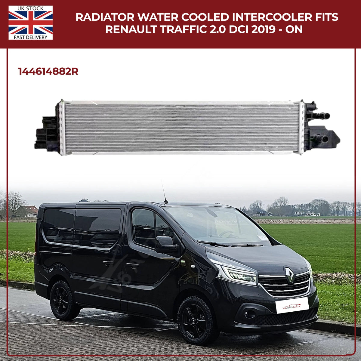 Radiator Water‑Cooled Intercooler — Fits Renault Trafic 2.0 dCi (2019‑On) | OEM 144614882R