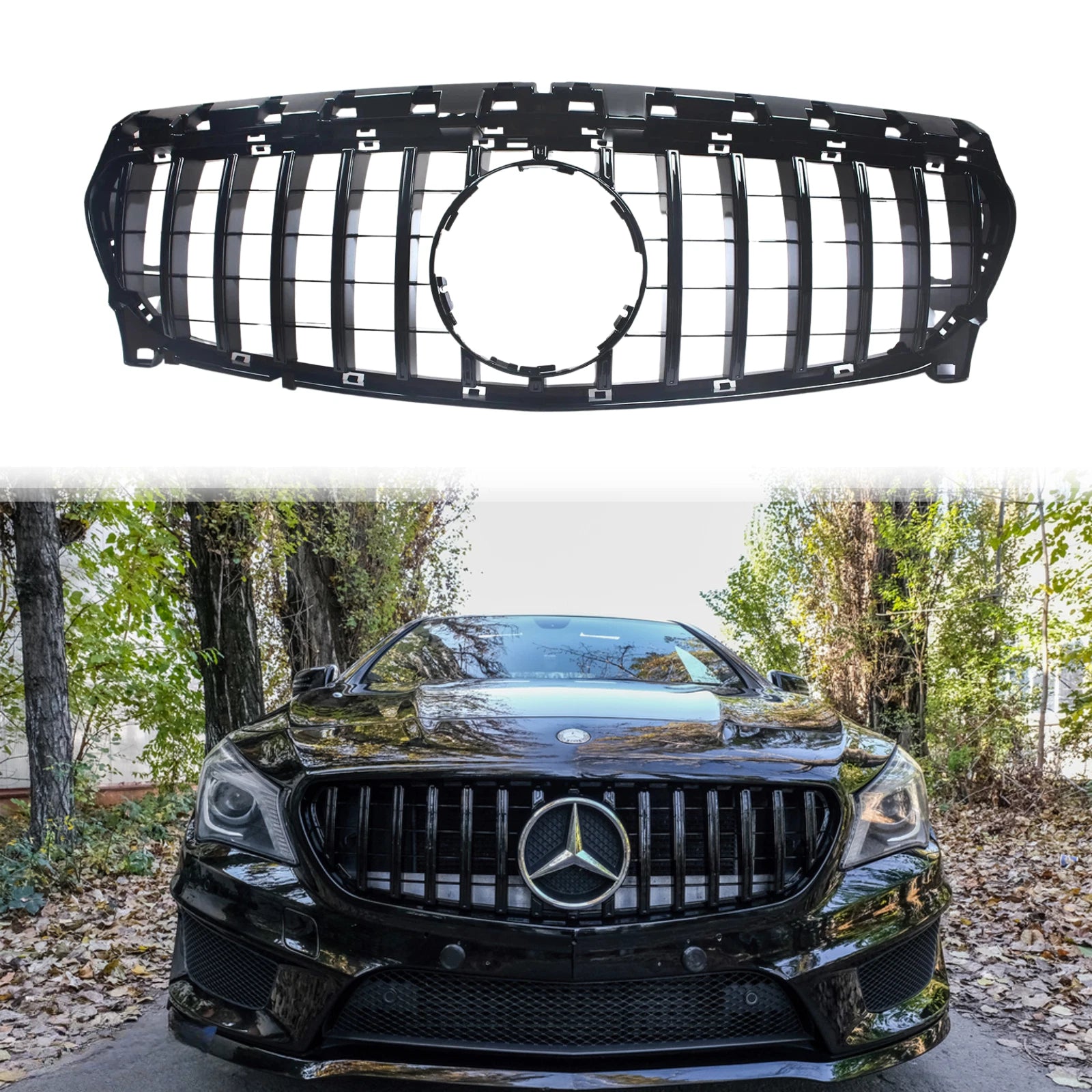 Front Bumper Panamericana GT Grille – Fits Mercedes-Benz CLA-Class R117 (2017–2019)